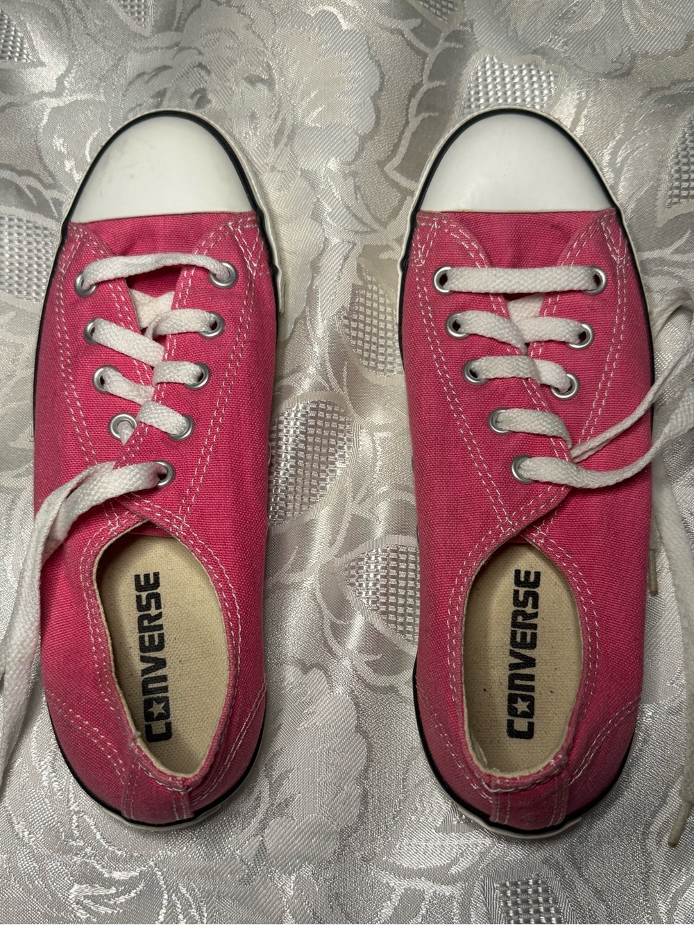 Converse Pink Low Top Canvas Sneakers
